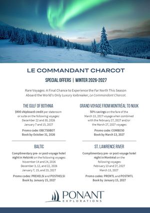 Le Commandant Charcot Special Offers