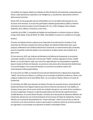 Los Kaibiles En Guatemala