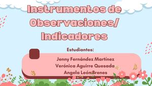 Instrumentos De Observaciones Indicadores