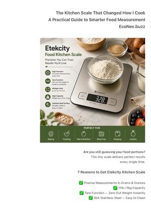 The Kitchen Scale That Changed How I Cook