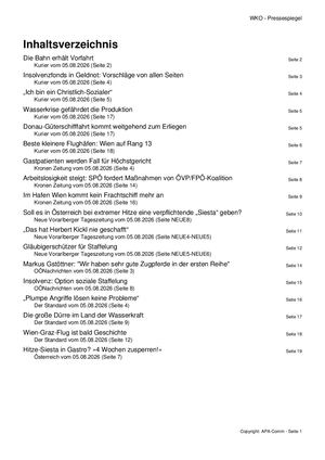 Pressespiegel 20260805