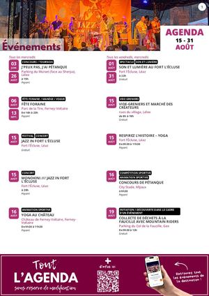 Agenda Aout 15 31 Aout