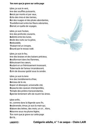 Recueil des poésies sur le podium 2026