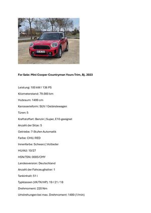 For Sale: Mini Cooper Countryman, Bj. 2023