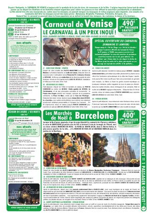 Voyages 1 Payant 1 Gratuit