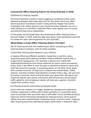 Commercial Office Cleaning Auburn For Every Business In 2026