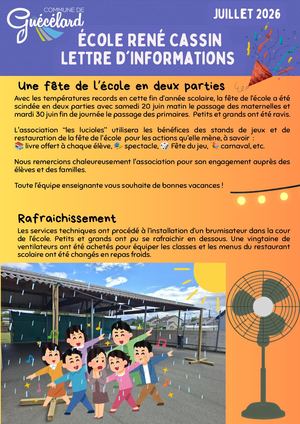 Lettre D'information Juillet 26