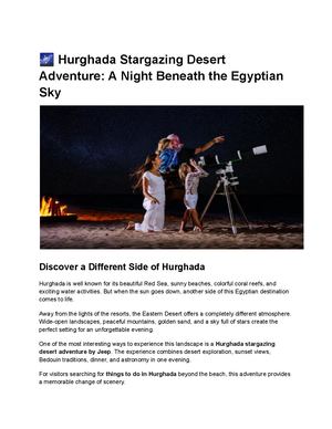 Hurghada Stargazing Desert