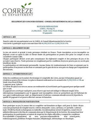 Jeu Concours Externe Cab Racing92 21 08 2026