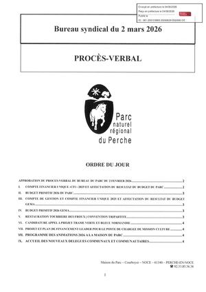 Procès Verbal Bureau 2 Mars 2026