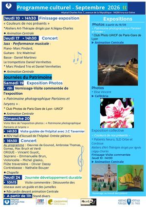 [CFX] Programme Culturel Septembre 2026 Cfx