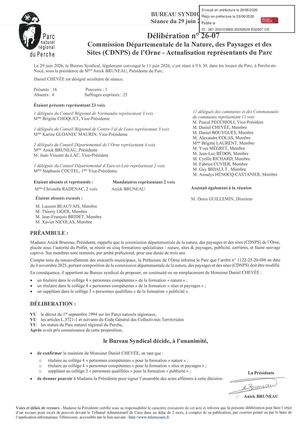 26 07 Actualisation Représentants CDNPS De L'Orne Visée