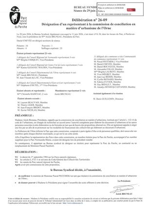 26 09 Désignation Représentant Commission De Conciliation En Matière Urbanisme De L'Orne Visée