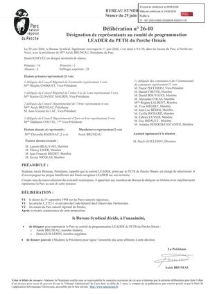26 10 Désignation Représentants Comité De Programmation LEADER PETR 61 Visée