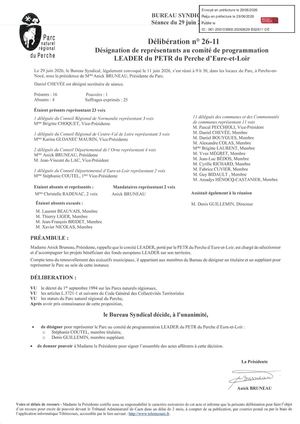 26 11 Désignation Représentants Comité De Programmation LEADER PETR 28 Visée