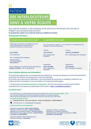 Interlocuteurs à votre écoute Avicenne