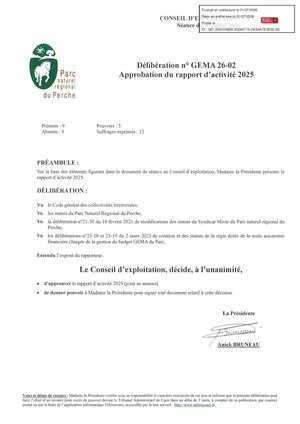 GEMA26 02 CE10072026 Approbation Rapport D'activité 2025