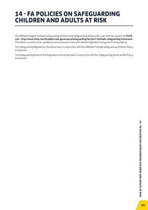 FA Policies On Safeguarding Children And Adults At Risk