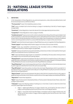 National League System Regulations