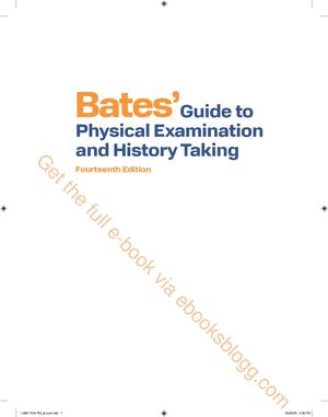 Bates' Guide To Physical Examination And History Taking 14th Edition Pdf [ebooksblogg.com]