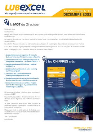 Lubexcel - Newsletter n°18 - 12/2022