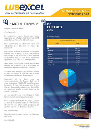 Lubexcel - Newsletter n°23 - 10/2024