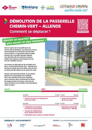 Démolition Passerelle Allende
