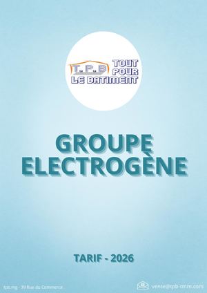 GROUPE ÉLECTROGÈNE