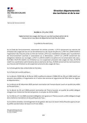 2026 07 24 Ap Alerte Renforcée Sécheresse+annexes Version Raa