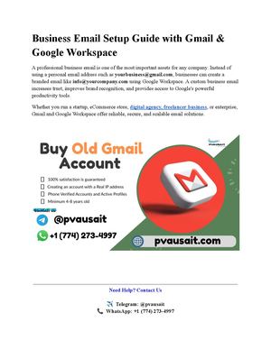 Business Email Setup Guide With Gmail & Google Workspace