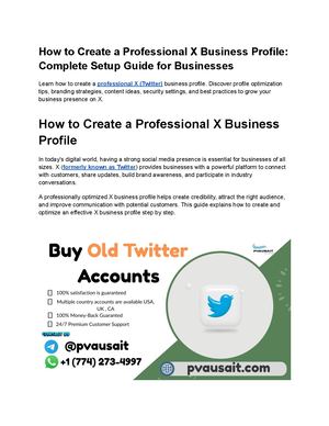 How To Create A Professional X Business Profile Complete Setup Guide For Businesses