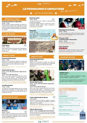 Programmes Les Karellis Ete Semaine 33