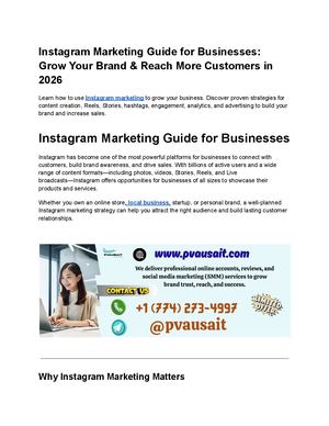 Instagram Marketing Guide For Businesses Grow Your Brand & Reach More Customers In 2026