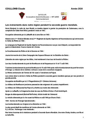 Les Evénements De La Seconde Guerre Mondiale Dans La Région