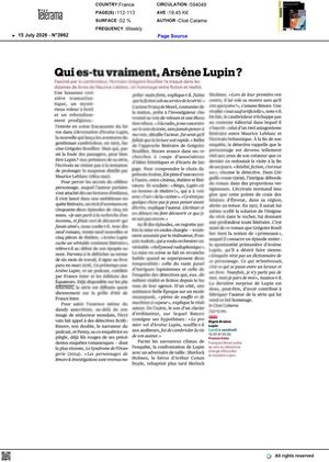 Un printemps avec Arsène Lupin. Grégoire Bouillier / Equateurs - France Inter