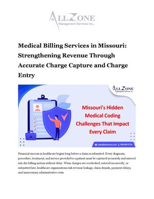 Medical Billing Services in Missouri: Strengthening Revenue Through Accurate Charge Capture and Charge Entry