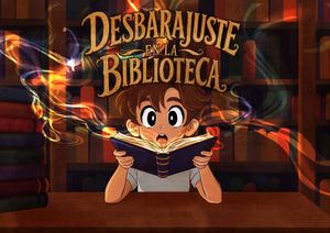 Desbarajuste en la biblioteca.