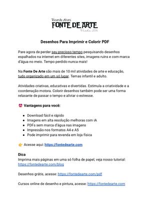Fonte De Arte Desenhos Para Imprimir E Colorir