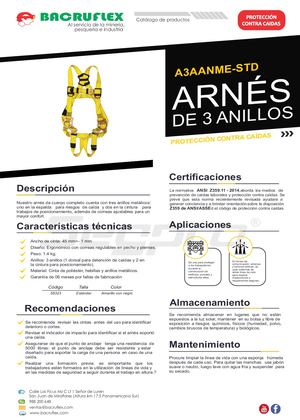 ARNÉS DE 3 ANILLOS A3aanme Std