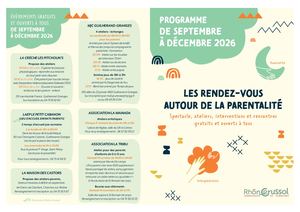 Programme Parentalité - Sept Oct Nov Dec