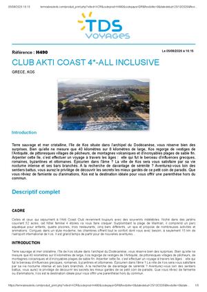 Club Akti Coast Kos Grece