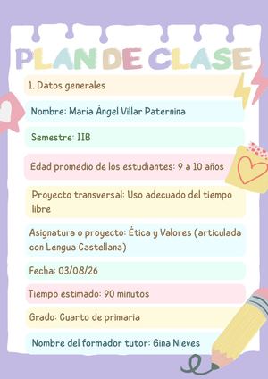 Plan De Clase