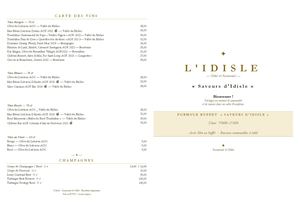 CARTE BAR DOMAINE DE LA PETITE ISLE