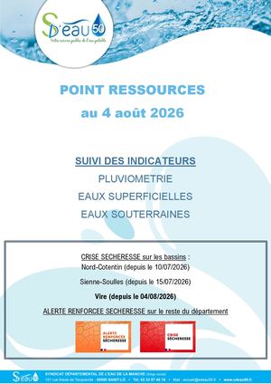 SDeau50, Note Ressources du 4 août 2026