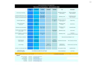 Programme Rencontres Reseau 2 Semestre 2026