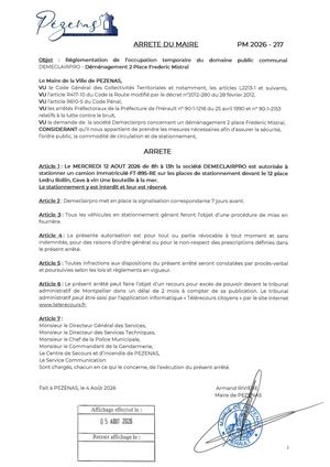Arrêté 05 08 26