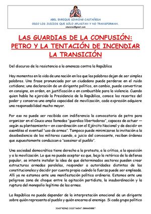 Las Guardias De La Confusión