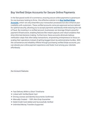 The Ultimate Guide to Buy Verified Stripe Accounts with Full Verification & Instant Delivery (PDF)