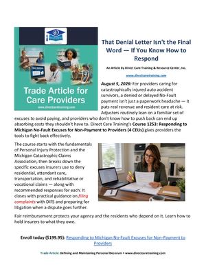 Michigan No Fault Payment Fights Blog Post Trade Article