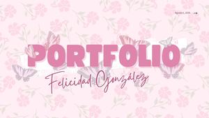 Pink White Sweet Floral Creative Portfolio Presentation